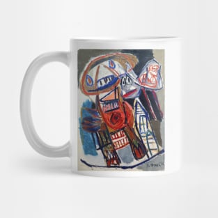 Woman and dog on the street - Karel Appel Mug